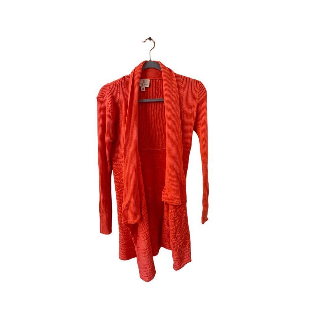 Julie Brown Peach Open Front Cardigan Size Medium